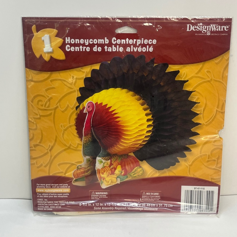 Thanksgiving Turkey Honeycomb Centerpiece‎ Fall Decor table setting holiday